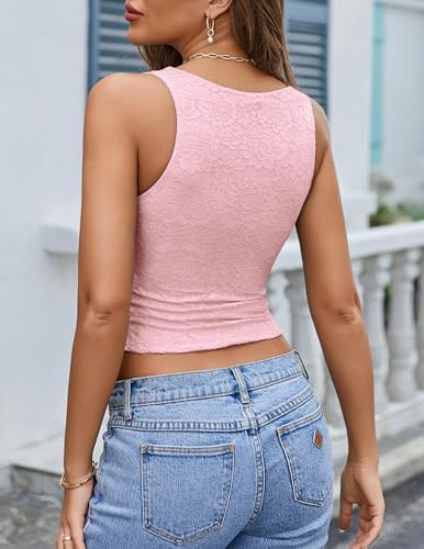 Image of Avidlove Lace Tank Tops for Women Summer Going Out Tops Y2k Sexy Lace Top