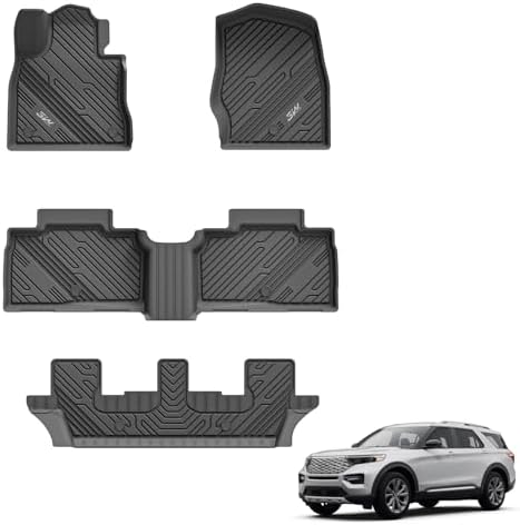 3W Floor Mats Custom Fit for 2020-2025 Ford Explorer 7 Passenger