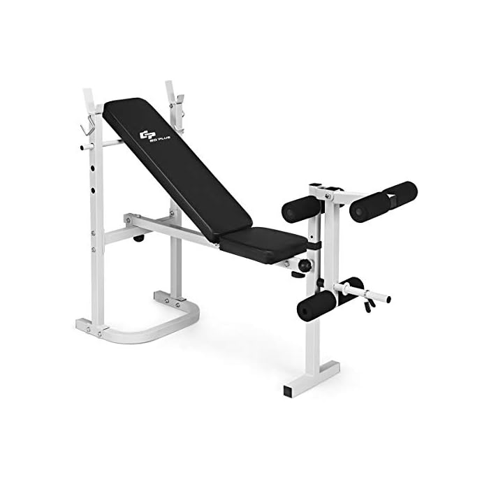 Buy Goplus Olympic Weight Bench, MultiPurpose Weight Lifting Bench with Leg Developer, Barbell