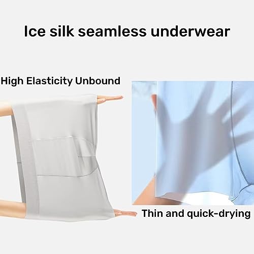 Mens Underwear Boxer Briefs Ice Silk Underwear For Men Seamless Trunks…3
