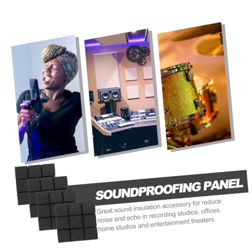 4 paneles de espuma acústica para insonorización espuma de alta densidad para reducción de ruido para paredes azulejos de tratamiento acústico para estudios y oficinas en casa miniatura 3