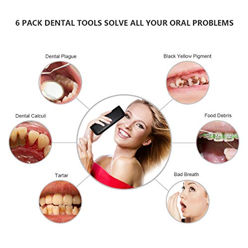 image for not know Dental Tools, 6 Pack Dental Picks Teeth Cleaning Oral Care Ki