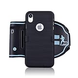 igooke iPhone XR Sports Armband, Hybrid Hard case Cover with Sports Armband Combo,Running Case for S