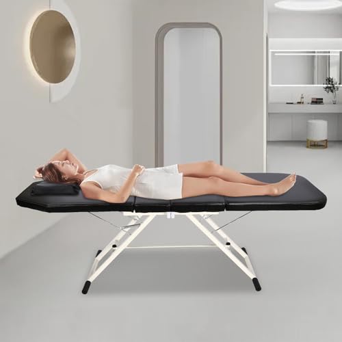 Portable Massage Bed,3-Section Foldable Massage Bed, 182x60x60cm Salon Massage Bed Beauty SPA Massage Table, for massage acupuncture beauty acupressure tattooing, Three colours available (Pi - Image 4