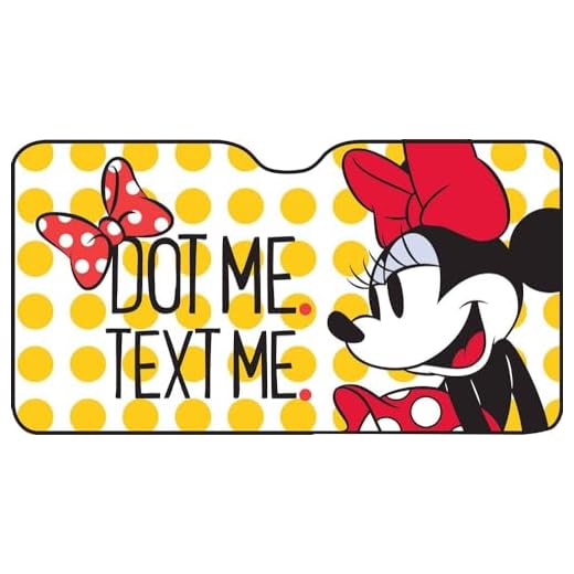 Disney Minnie Parasol Parabrisas Delantero Todoterreno Coche 150 x 80 cm Amarillo Dibujos Animados Niñas