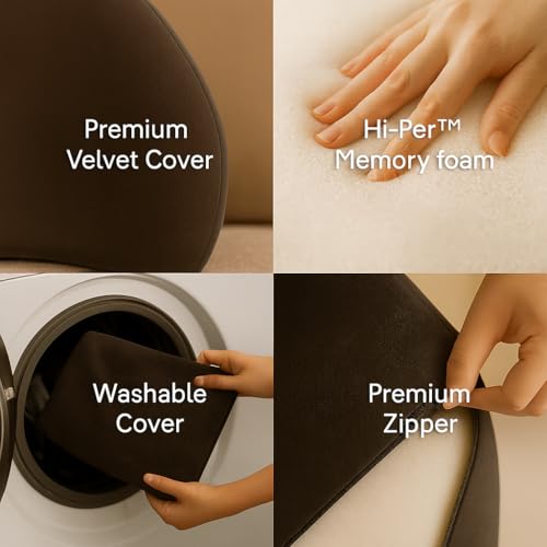 Image of Homerz Ergonomic Lumbar Support Cushion for Office Chair & Car Seat | Orthopedic Memory Foam Backrest for Long Sitting & Back Pain Relief (Ultimate Back Seat)