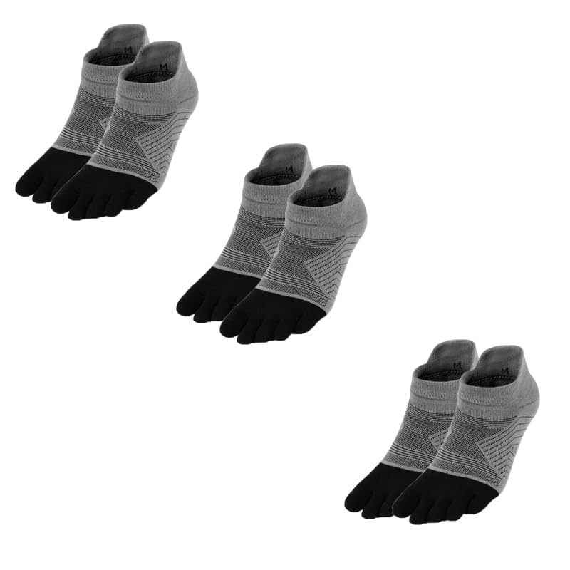 Outdoor men's and women's 50% Merino wool socks Sports finger socks Running socks three pairs3