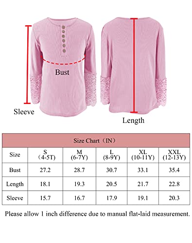 Limerose Girls Long Sleeve Basic Tee Kids Tunic Tops Casual Blouse Cute Crew Neck Ribbed Shirt For 4-13 Years Lavender #TOP5