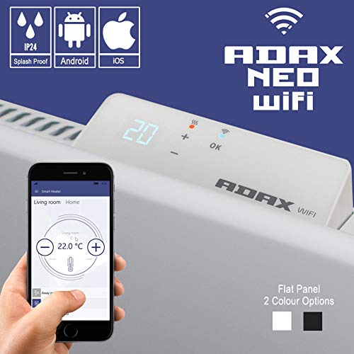 ADAX Neo Smart Wifi Electric Panel Heater/Convector Radiator With Timer. Smartphone Control, Splash Proof, Economic, Modern, Designer - Image 6