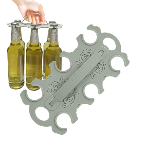 Teksome Portabebidas con Asa, Porta Vasos Portátil para 6 Unidades, Organizador para Fiesta Cumpleaños Picnic Viaje Bebidas - imagen 6