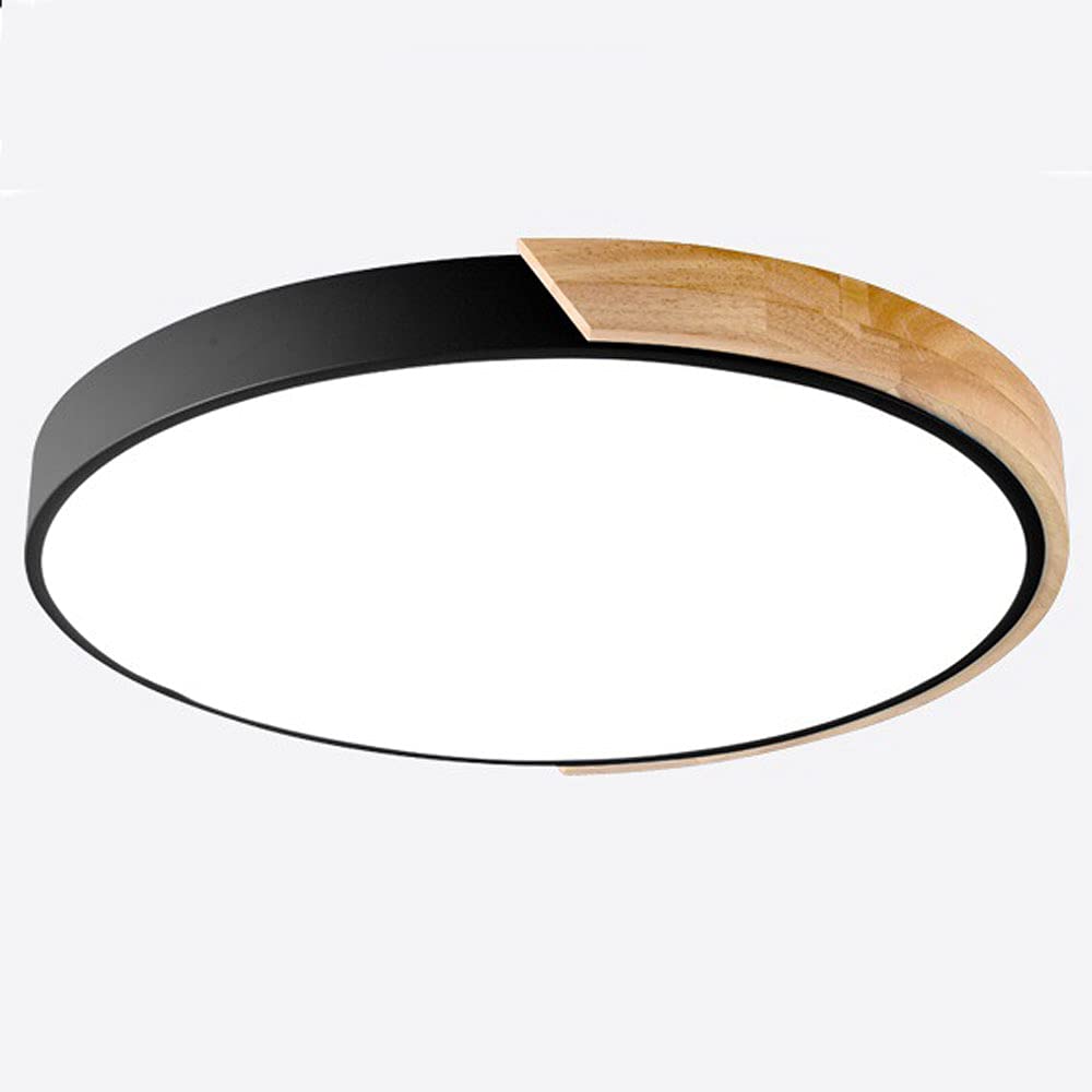 Plafonniers noirs créatifs nordiques pour salon et luminaires à dôme LED