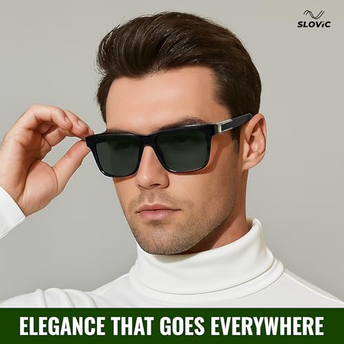 Image of SLOVIC Sunglasses for Men Stylist | UV Protection Goggles for Man | Lightweight & Durable Polycarbonate Material | Unisex Gift for Man & Women | Mens Fashion Sunglasses