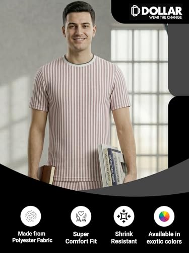 Image of Dollar Men Co-Ord Set | Polyester Trackpants + T-Shirt | Regular Fit, Quick Dry & Breathable | Gym, Casual & Sportswear | Pack of 1