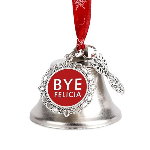Bye Felicia Christmas Ornaments Hanging Door Bell Christmas Tree Decorations for Holiday Parties Wing Bell