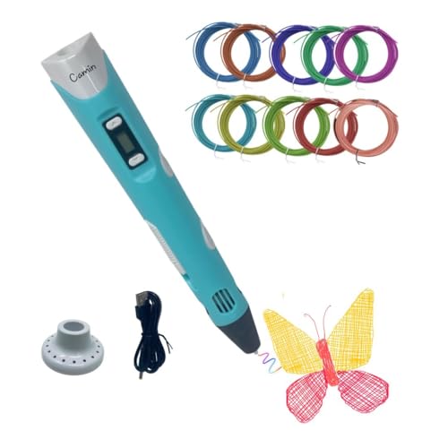Image of Camin 3D Pen, 3D Printing Pen for Kids, USB Powered 3D Pen for Kids (Blue, 10 PLA)