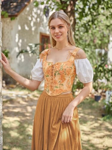Image of Scarlet Darkness Women Renaissance Corset Pirate Bustier Top Bodice Bodyshaper