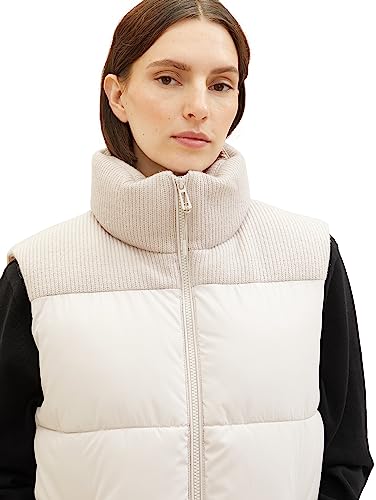 Chaleco acolchado TOM TAILOR con cuello alto de punto para mujer casual 6