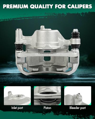 Image of SCITOO - Front Left Disc Brake Caliper Assembly For Hyundai,For Mitsubishi | Models - For Accent 2000-2005,For Excel 1990-1994,For Precis 1990-1994,For Scoupe 1991 1993-1995 19B1493