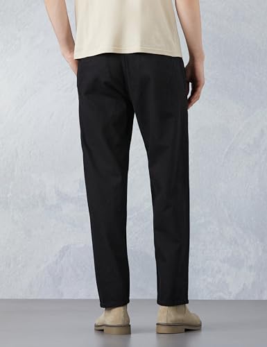 Image of Amazon Brand - Symbol Men's Pleated Baggy Fit Cotton Jeans | Mid Rise | Loose & Relaxed | Oversized Jeans Pant