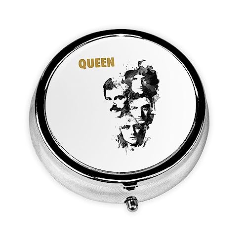 ピルケース クイーン 携帯用 薬ケース 金属 くすりいれケース ピルボックス 薬箱 コンパクト 薬ポーチ 薬入れ おしゃれ 1日3回 かわいい 小型 丸型 小さい コンパクト 持ち運びやすい 小分け 仕切り付き 小物入れ 老人 子供旅行に便利