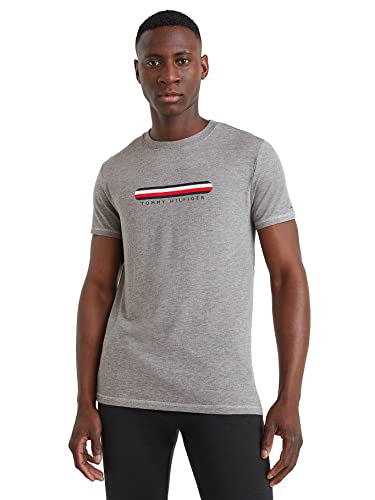 Tommy Hilfiger Cn Ss Tee Um0um02348 Camiseta, Gris (Medium Grey Heather), L Hombre