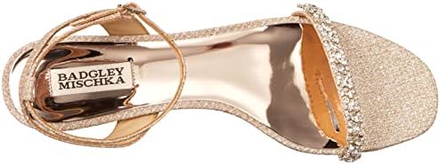 Badgley Mischka Women's TARIKA Heeled Sandal, Pale Gold, 7.5 | Image 4