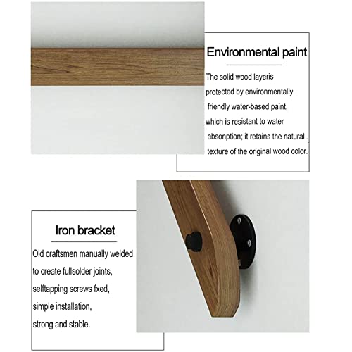 Main courante kit complet garde-corps mural en bois de pin - 7