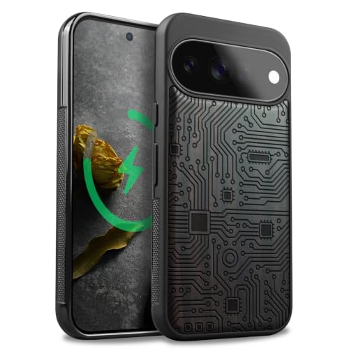 Coque Pixel 11 en bois véritable Carveit étui magnétique et antichoc
