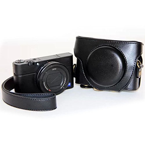 Huangchenggong �J�����o�b�O Sony RX100 M3 / M4 / M5�p�X�g���b�v�t�����g���X�^�C��PU���U�[�J�����P�[�X�o�b�O