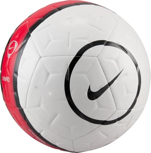 Nike Ballon de Football Unisexe Academy T90 Fa25, Blanc/Noir/Rouge/Noir, Pointure 5