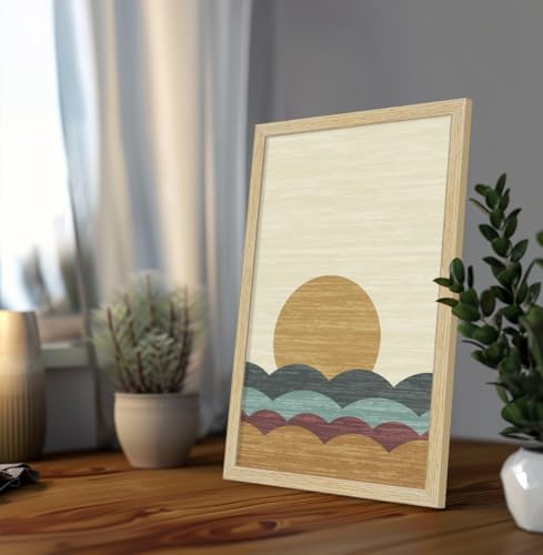 Image of ArtX Paper Boho Aesthetic Wall Decor Paintings with Frame for Home Decoration, Painting for Living Room Bedroom Office, Framed Painting for Wall Decoration, Wall Decor For Living Room, Set Of 2