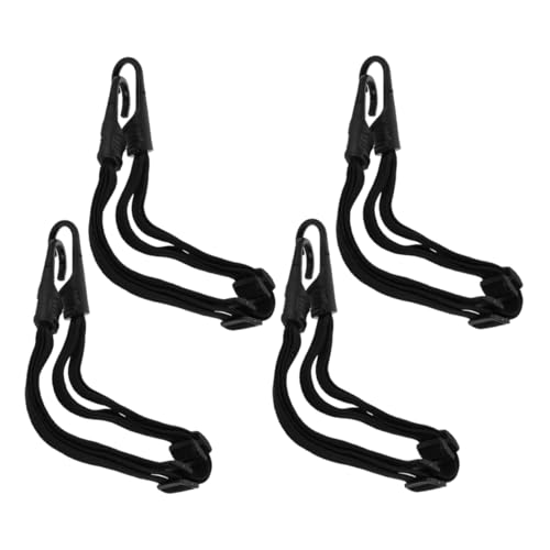 TOPBATHY 4 Piezas Cinchas Elásticas para Casco de Moto Correas Ajustables de Goma Resistentes para Sujeción de Equipaje Motos Eléctricas Todoterreno y ATV Cuerdas Elásticas con Gancho para