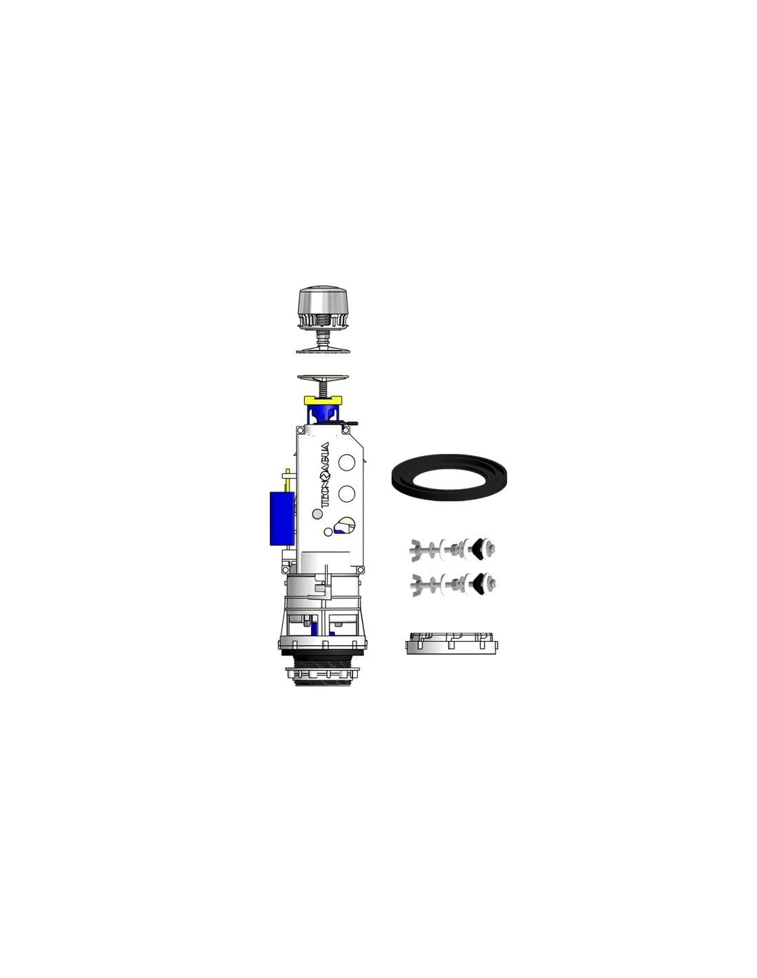 accesorios wc - Mecanismo doble descarga por cable t-282+kit