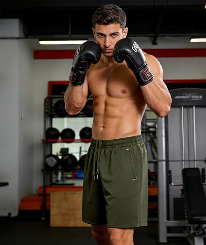 Little Beauty 3 Pack Mens Gym Basketball Shorts 9" Fast Dry Running Athletic Shorts with Pockets for Casual Workout Black Dark Gray Green 3XL - image 3