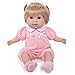 JC Toys - Berenguer Boutique Nonis 15"  Blonde Soft Body Play Doll in Pink Knit Romper with Blue Sleeping Eyes & Pigtails for Ages 2+ (Made in Spain)