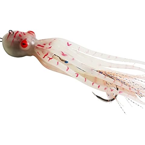 5oz 150g Octopus Jig for Saltwater, Squid Lures Ocean Fishing for Rockfish Tuna (Glow) Cover