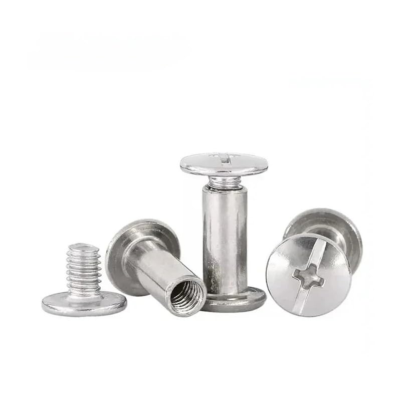 10sets OD 4mm (M3) 4mm(L) 304 Stainless Steel Binding Screw Bag Accounk Photo Album Books Butt Assembling Bolts BGOKIFLWHW