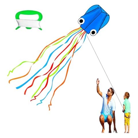 YREYBN Blue Octopus Kite for All Ages Cover