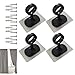 Supporti per da Soffitto - Set di Supporti per Tende Montaggio A Soffitto,4 Pezzi Adattabile 25-32 mm Ganci Telescopici per Parete Porta Balcone Camera da Letto Appartamento Dormitorio immagine