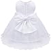 iEFiEL Baby Girls Lace Baptism Flower Dress Wedding Pegeant Tutu White 3-6 Months