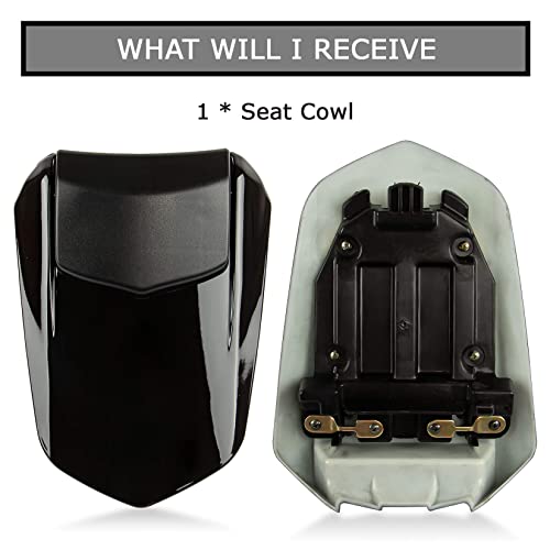 Motorrad Passagier Hinten Beifahrer Sitz Motor Verkleidung Hard Cover für Yamaha YZF R1 2004-2006 (Schwarz)