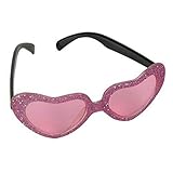 Pink Glitter Heart Sunglasses