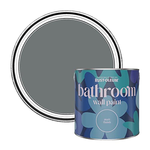 Rust-Oleum Grey Water-Resistant Bathroom Wall & Ceiling Paint - Slate 2.5L