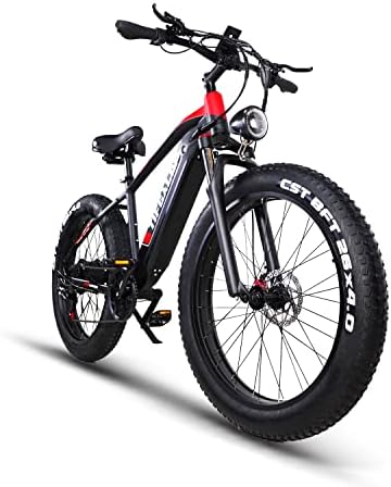 tifgalop Electric Bike for Adults, 26" Fat Tire Electric Bike with 48V 18Ah Removable Battery, 1000W Adult Electric Bicycles, 33MPH Ebike, Hydraulic Front Fork Electric Moutain Bike