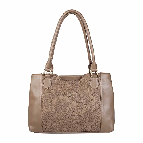 Image of Mochi Brown Faux Leather Premium Zipper Casual Shoulder Bag For Women (66-7241)