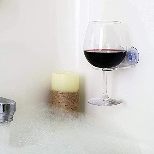 Valentines Day Gift For Her Wife Girlfriend Wine Glass Bath Holder Caddy Bathtub Products Shower Accessories Gifts Ideas For Women Wife Mother Mom Employee Cup Holder Bathroom Cupholder Romantic #TOP3