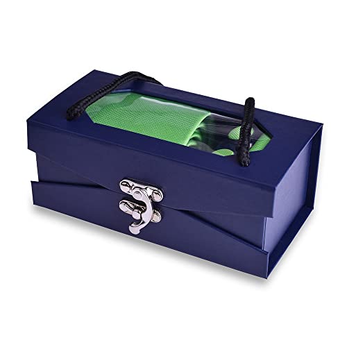 Set de corbata, pañuelo y gemelos para hombre en caja de regalo miniatura 4