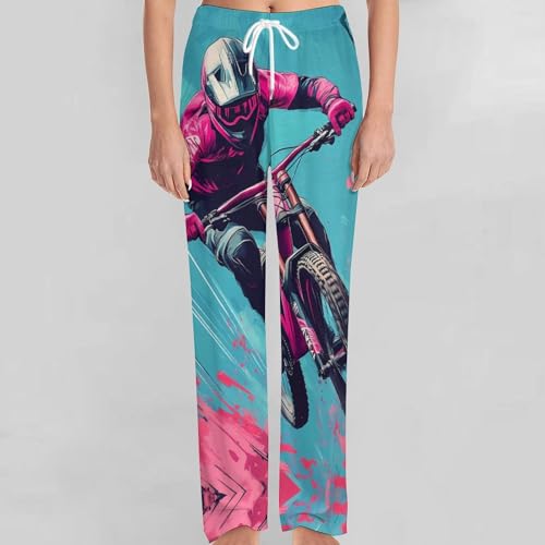 Mountain Bike Biker Racing Pajama Pants Men Lightweight Pjs Elastic Waistband Sleep Lounge Pants Fashion Loungewear3