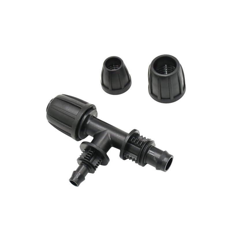20 pcs Irrigazione Tubo Dell'acqua 3/8 "A 1/2" Riduttore Tee Acqua Splitter Controdado Barb 16mm A 8/11 Tubo Connettore a T