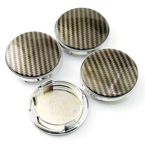 Cache-moyeux 70 mm anti-rouille et poussière pour moyeu de jante carbone chrome silver